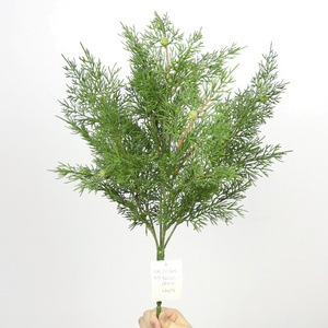 Artificial Christmas Green Artificial Plastic Pick Cedar Bushes Artificial Plant Leaves for Home Decor