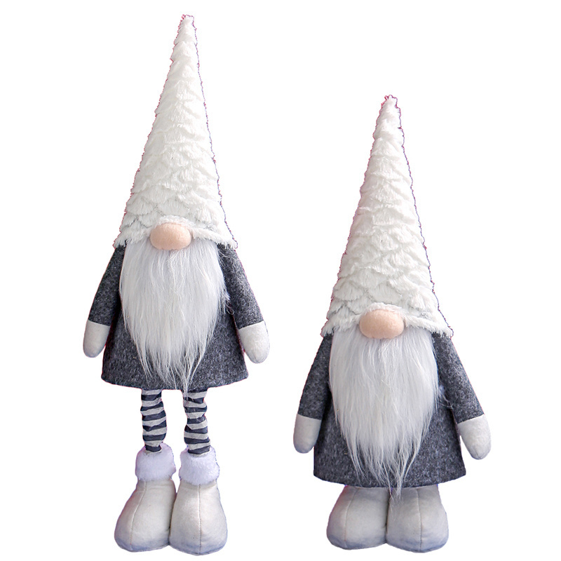 Factory supply Adjustable Leg Fabric Standing Dwarf Gnomes Elf Doll Toy for Festival Home Decor