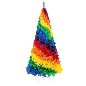 Wholesale Customizable Size PVC Artificial Rainbow Iridescent Christmas Tree