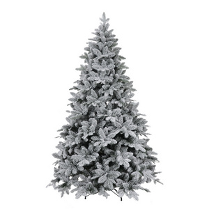 Longstar Best Quality Flocked Christmas Tree White Snow Spray Artificial Christmas Tree With Ornaments