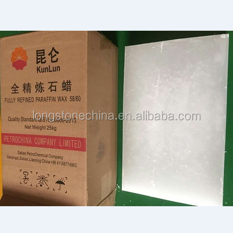 PetroChina Dalian Kunlun Brand Fully Refined Paraffin Wax 58-60 Deg.C For Candles Making, Crayon