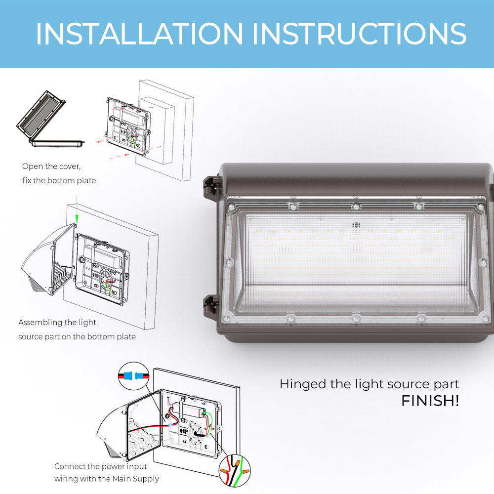 led wall pack light 50W UV stabilizers lens waterproof outdoor wall lamp