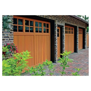 LongTai 9x9 Garage Door 100% Solid Wood Panel Sectional Garage Door For Safe And Soundproof