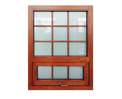 LongTai Aluminum solid wood sliding window Windows Thermal Break Sound Insolation Triple Glass Wood Awning Window