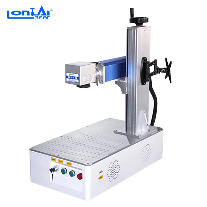 30w 50w 100w portable mini raycus jpt UV mopa co2 fiber laser marking machine for metal jewelry plastic gold silver ring  glass