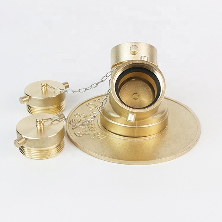 2 way Brass fire fighting water divider Y type fire fighting valve 2 way Brass fire hydrant