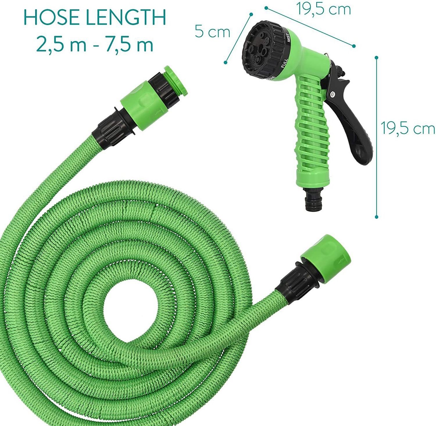 Hot sales  25ft 50ft 75ft 100ft magic hose expandable garden hose with water gun