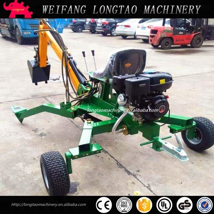 CE certificated factory price 13hp mini towable atv backhoe