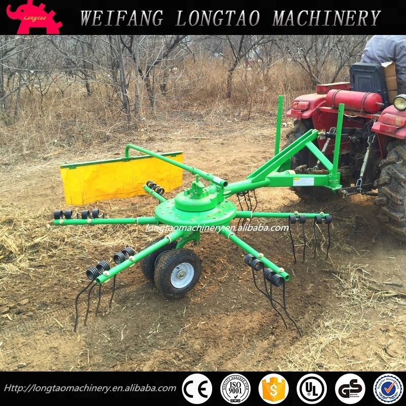 Farm Tractor Mounted Mini Hay Raking Machine with CE approval