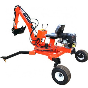 Best quality towable digger backhoe 360 degree swing mini excavator loader with ce approved