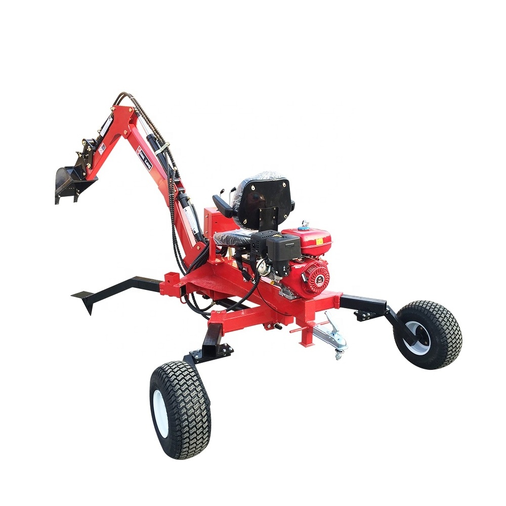 high quality 360 degree rotation atv towable backhoe digger excavator loader for sale