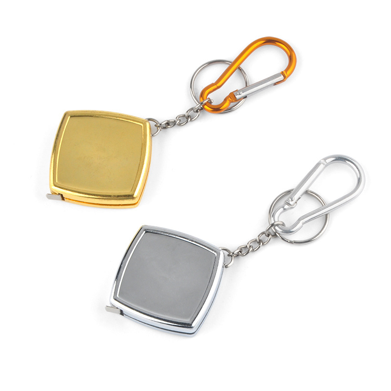 Wintape Imitating Metal ABS Galvanized In Silver Or Gold Square Shape Wholesale Mini Steel Tapemeasure gold measuring tape