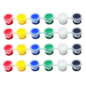 6 Colors Acrylic Paint Set For Paint By Numbers Clothing Textile Fabric Hand Painted Wall Plaster Painting Drawing For Kids