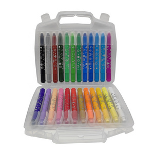 12/24 Colors Gel Crayons for Toddlers Non-Toxic Twistable Crayons Set for Children Coloring Silky Crayon Pastel Watercolor