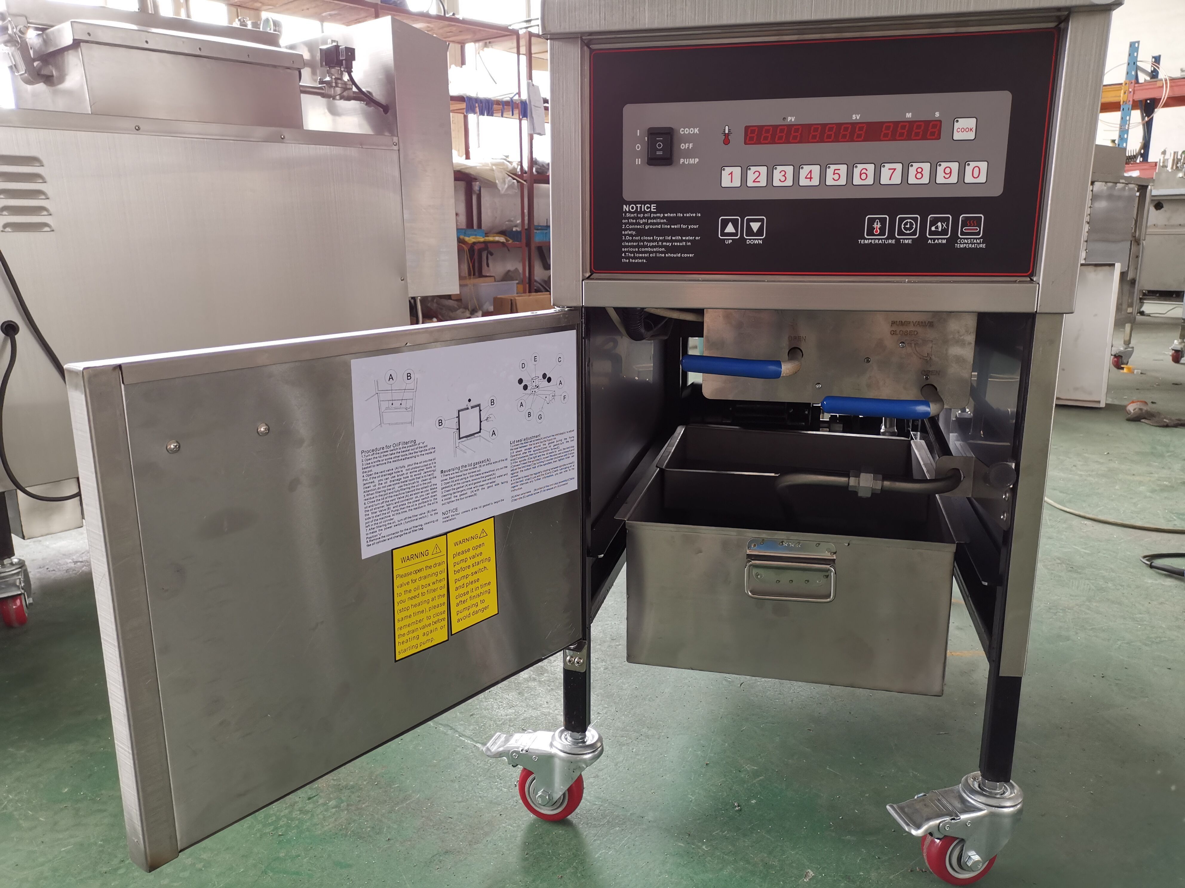 Longterm Commercial Electric Programing Pressure Fryer KFC Broaster Chicken Pressure Fryer with Oil Filter