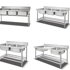 Commercial Stainless Steel Economical Single Sink Bench With Single Bowl