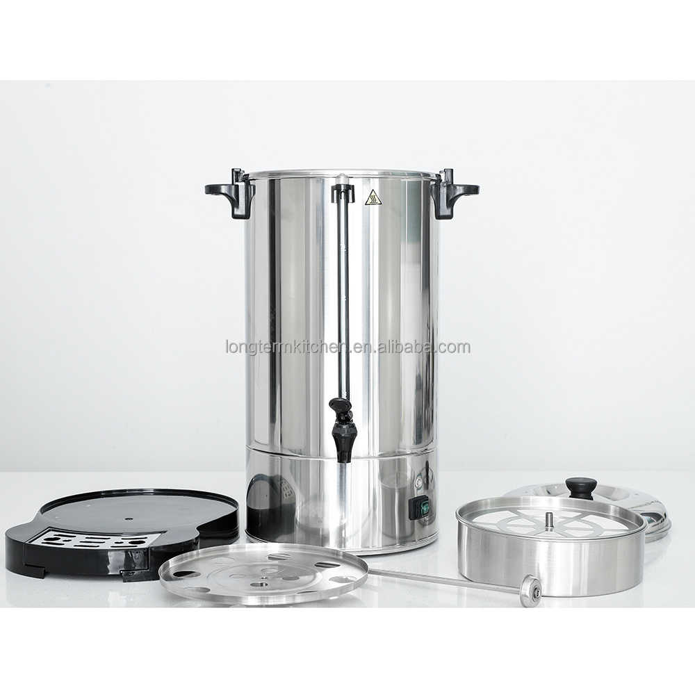 10L  Commercial Grade Stainless Steel Percolator Coffee Maker Hot Water Boiler Urn for Catering