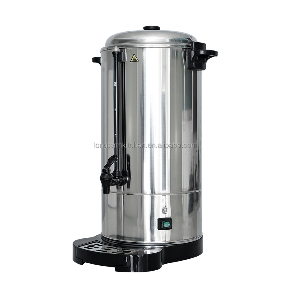 10L  Commercial Grade Stainless Steel Percolator Coffee Maker Hot Water Boiler Urn for Catering