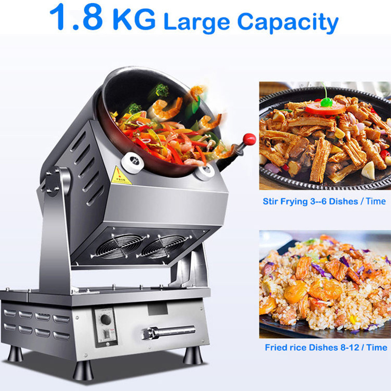 commercial intelligent electric automatic cooking machine food stir fry wok robot stir cooker fried rice cooking machine