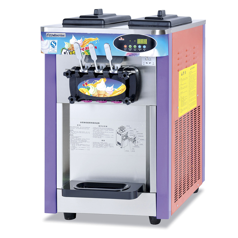 LongTerm Ce Certification Commercial Frozen Yogurt Mixed Flavors Soft Serve Ice Cream Machine For Sale