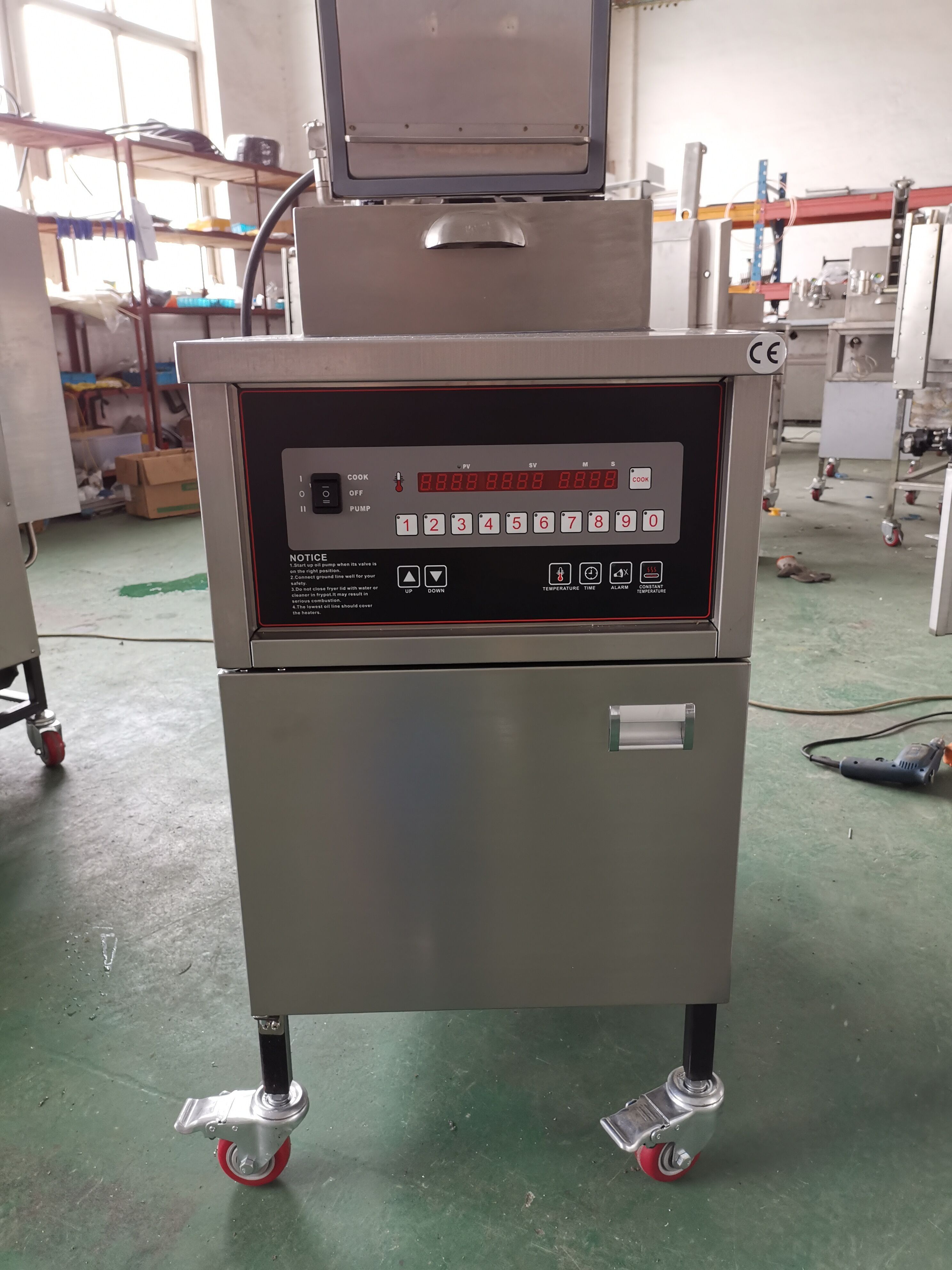 Longterm Commercial Electric Programing Pressure Fryer KFC Broaster Chicken Pressure Fryer with Oil Filter