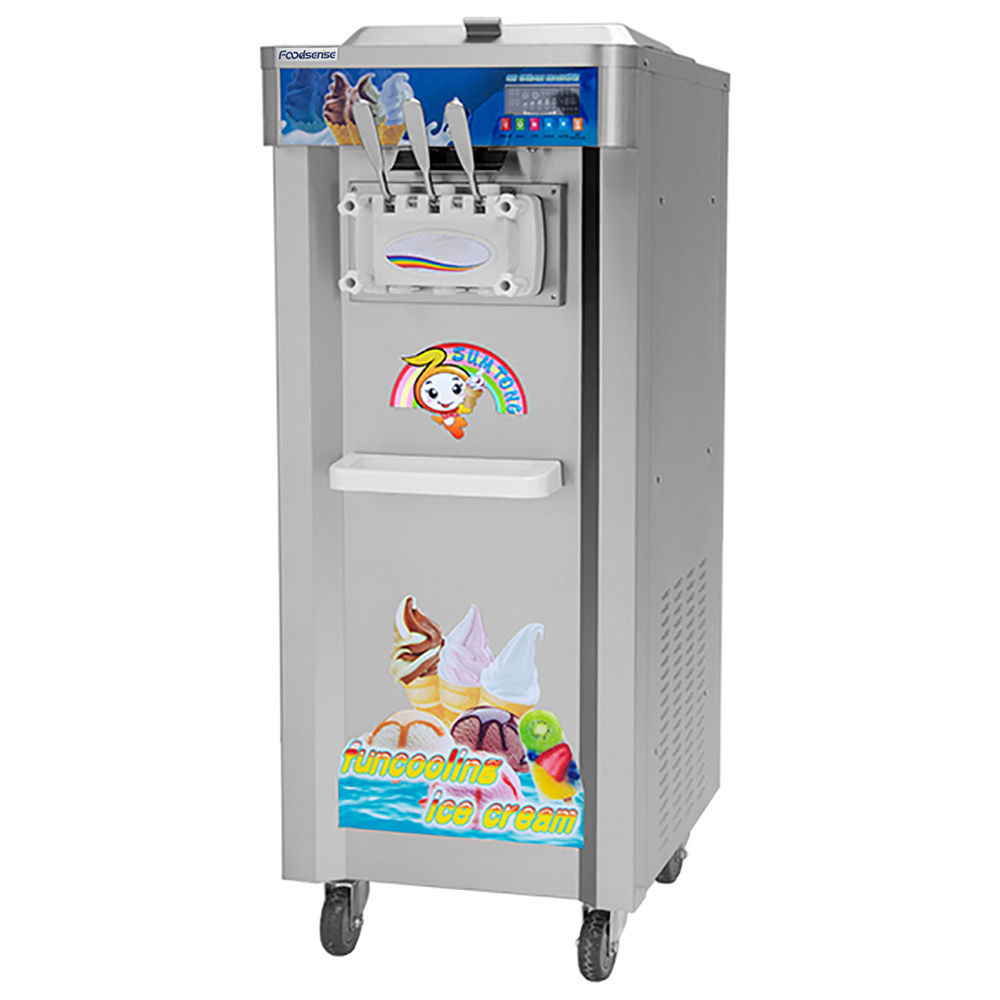 LongTerm Ce Certification Commercial Frozen Yogurt Mixed Flavors Soft Serve Ice Cream Machine For Sale