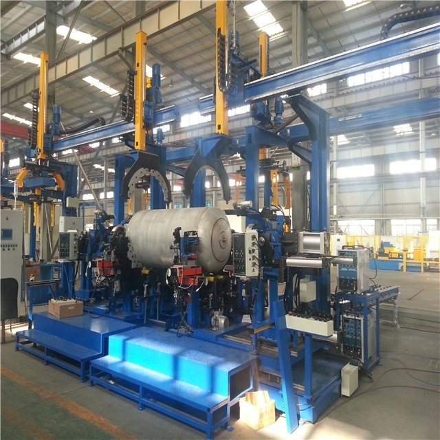 LNG Cylinder Double Station Circumference Welding Machine,  Dewar Tank Straight Seam MIG / TIG Welding Equipment&