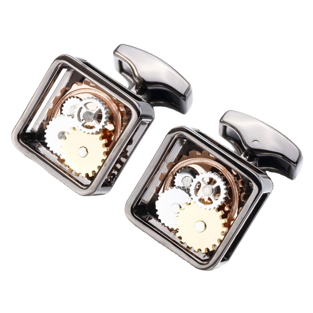 Cuff-Daddy Silver Watch Cuff Links Round Silver Working Functional Watch Cufflinks for men Luxury men's cufflinks