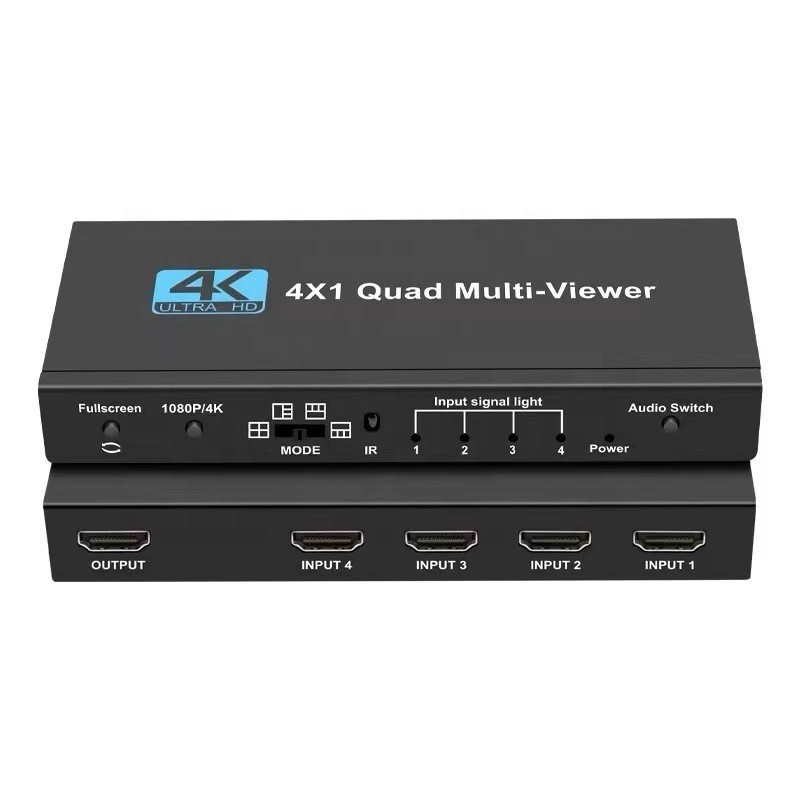 4*1 seamless switching 1080P60HZ 4K30HZ HDMI Switcher Quad Multi-viewer