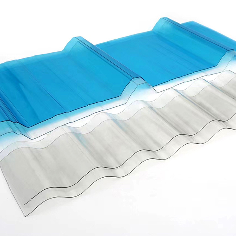 Stadium swimming pool cover white anti uv frosted corrugated pc polycarbonate roofing sheet