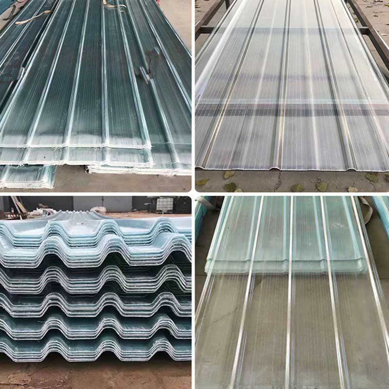 Reinforced plastic fiberglass corrugated roof tile anti uv frosted grp frp roofing sheet