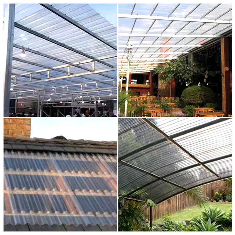 Clear uv blocking roof corrugated transparent plastic pc solid polycarbonate roofing sheet