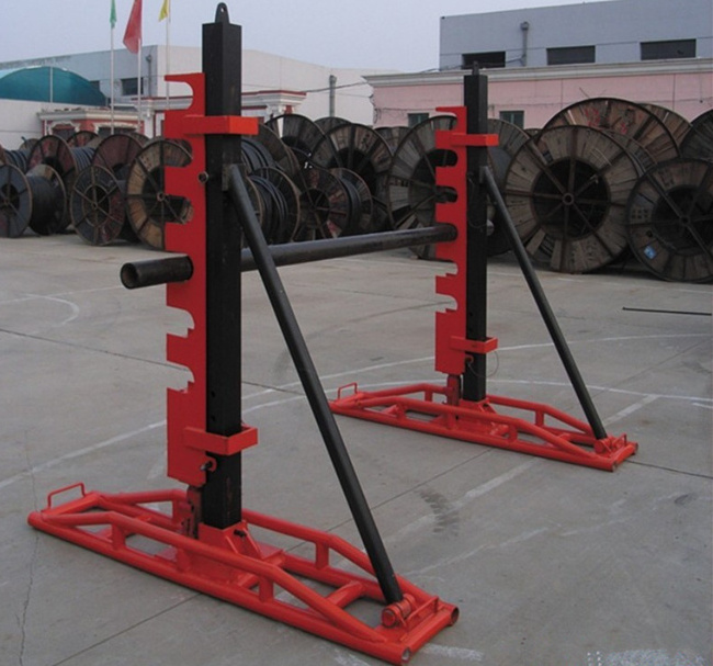 electrical cable drum jack 10 ton  hydraulic cable reel jack stand  5 ton cable drum stand