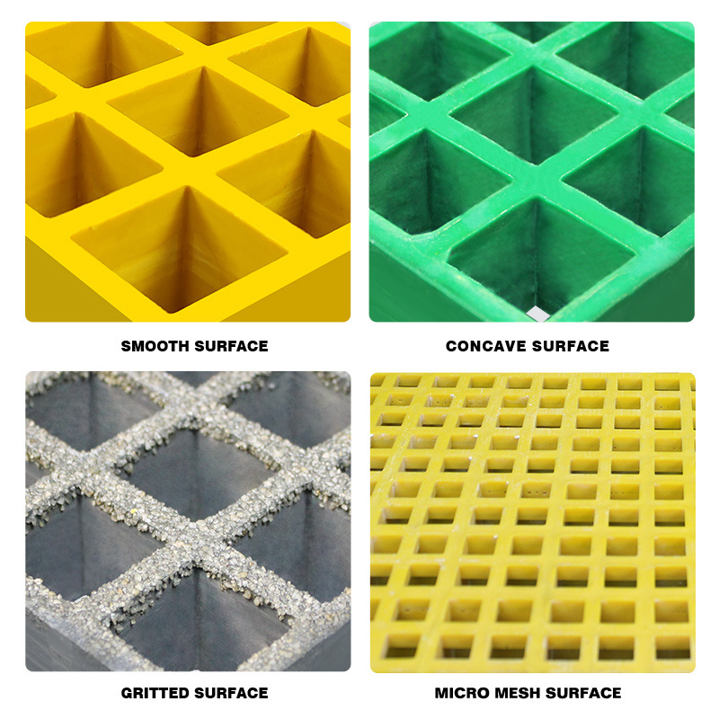 Fiberglass GRP FRP molded grating flooring panel decking