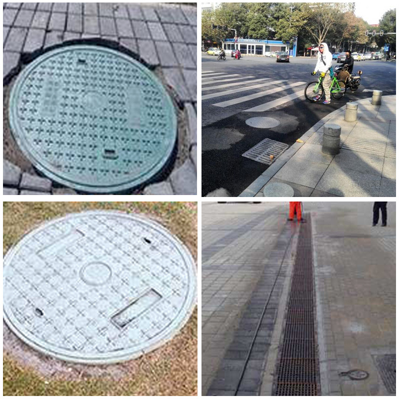 Waterproof square composite plastic fiberglass gulley grating airtight mould frp manhole cover