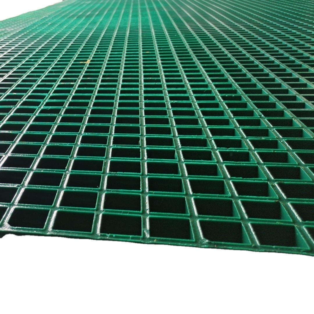 Fiberglass Composite Plastic FRP GRP Grating as Stair Treads / Platform / Walkways, Molded, Square Grid