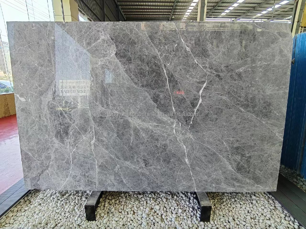 Natural Herme Grey Marble Polished Big Slab Interior Wall Floor Decor  Marble Bathroom Vanity Grey Marble Tile