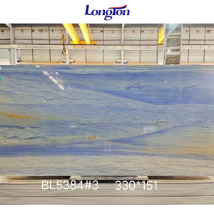 Luxury Brazilian Translucent Sky Blue Onyx Azul Macaubas Natural Quartzite Villa Countertop Vanity Top Azul Macauba Slab