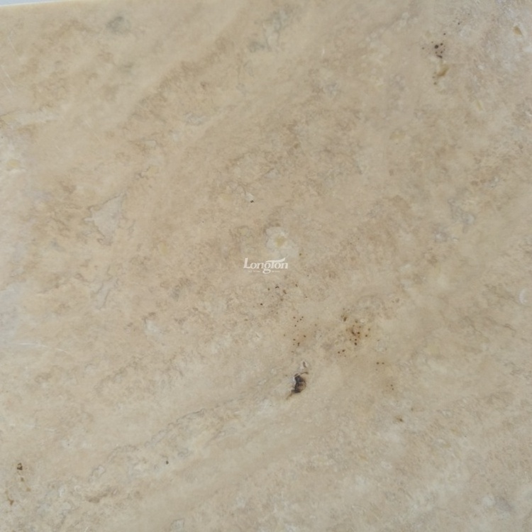 Light Beige Solid Matt Filled Turkish Travertine Tile Make to Order Travertin Stone Kitchen Farm Sink Travertin Floor