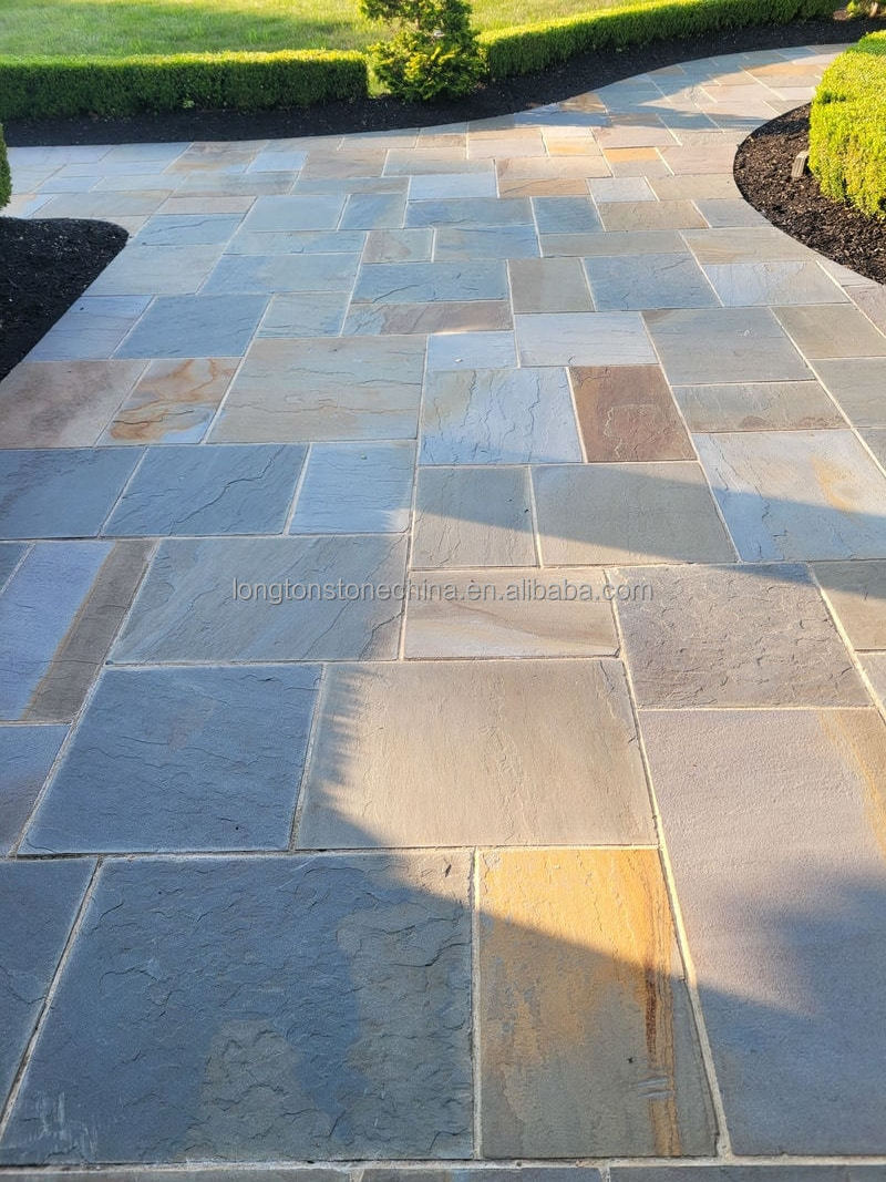 Modern Outdoor Garden Patio Paving Stone  Bluestone Pavers Interlocking Floor Tiles Natural Landscaping Stone Basalt Bluestone