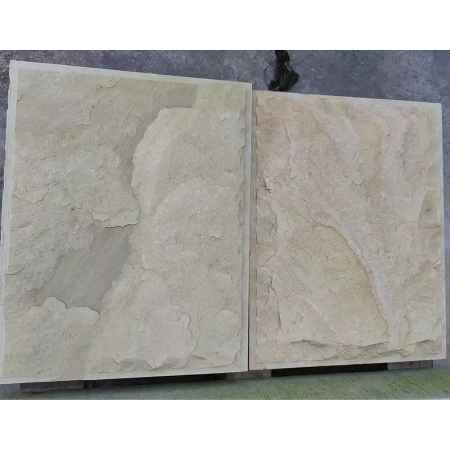 Natural Garden Wall Cladding Limestone Blocks Exterior Wall price Mushroom face beige Sandstone tiels