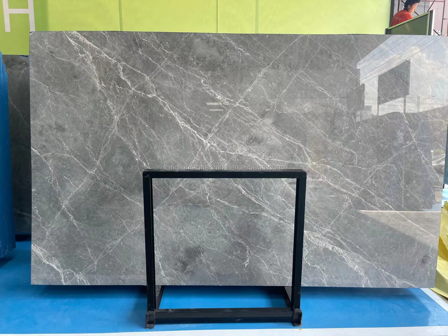 Natural Herme Grey Marble Polished Big Slab Interior Wall Floor Decor  Marble Bathroom Vanity Grey Marble Tile