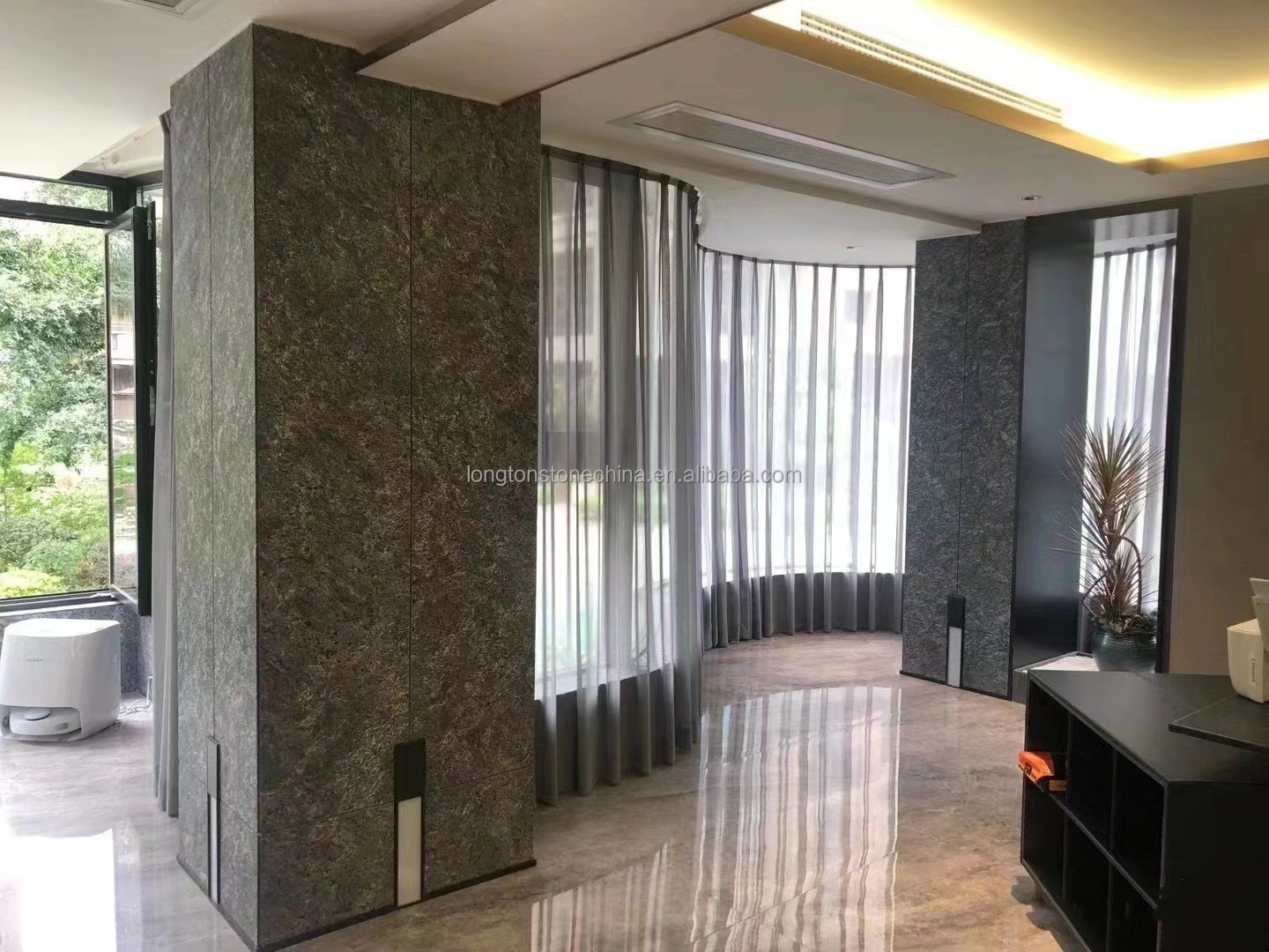 Luxury Platinum Diamond Granite Sparkling Dark Black Gold Granite Slab Home Hotel Project Wall Floor Tiles Entryway Wall Decor