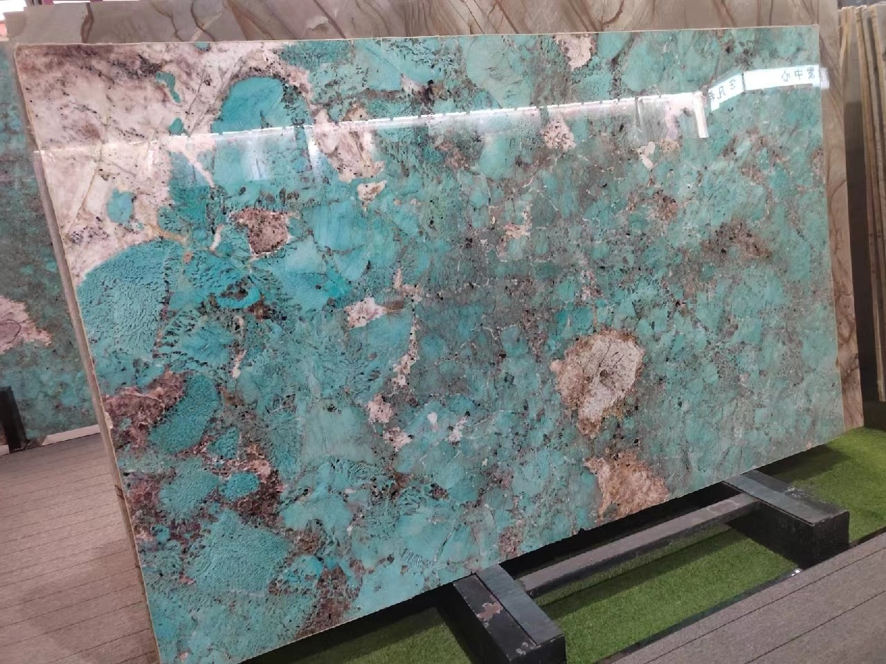 Brazil Amazons Green Polished Amazonite Onyx Marble  Background Wall Design For Villa Decor Granite Slabs Natural Stone