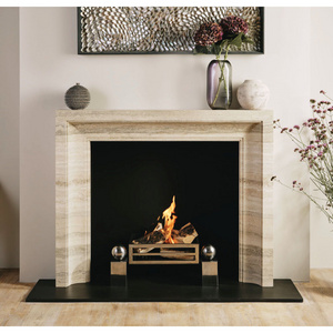 Modern Design Travertine Fireplace Decorative Fireplace Marble Surround Mantle French Style Travertine Marble Fireplace