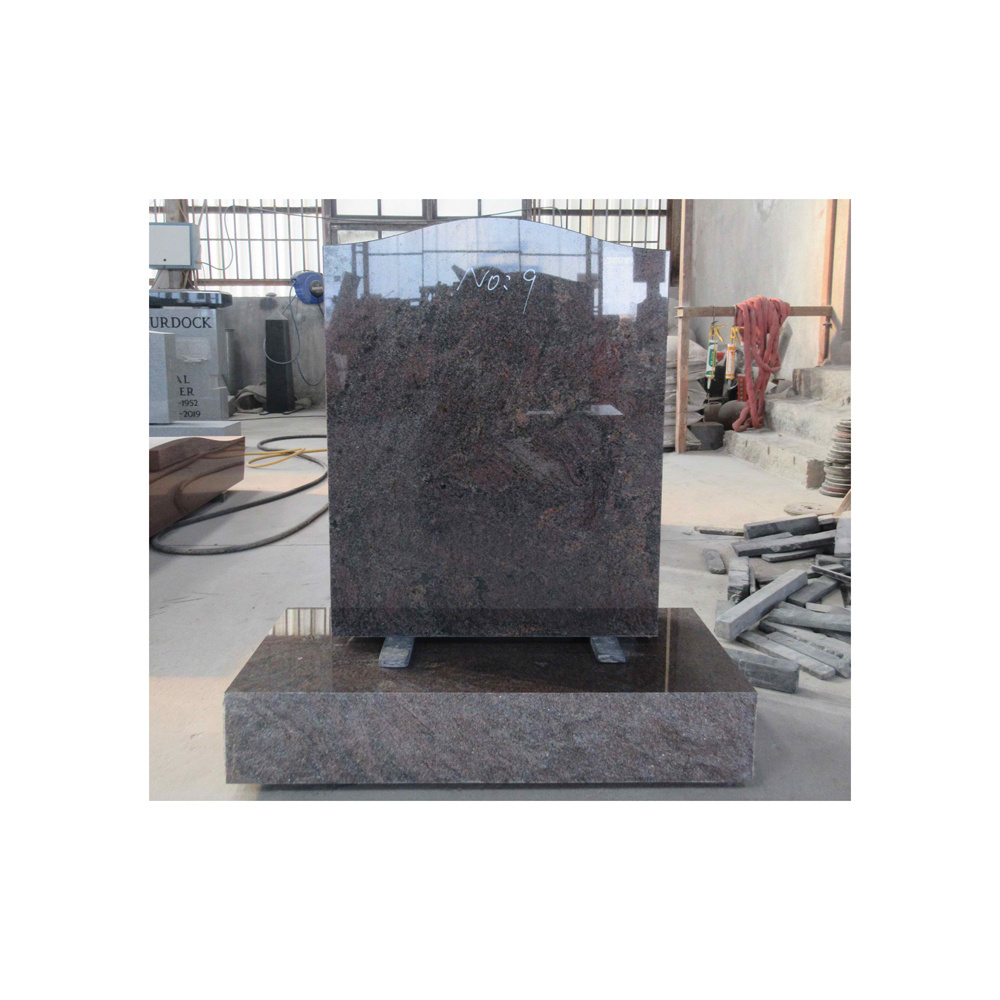 High Quality Upright Granite Grave Stone Manufacturers Gravestone Monuments European Grave Headstones With Flower Vases