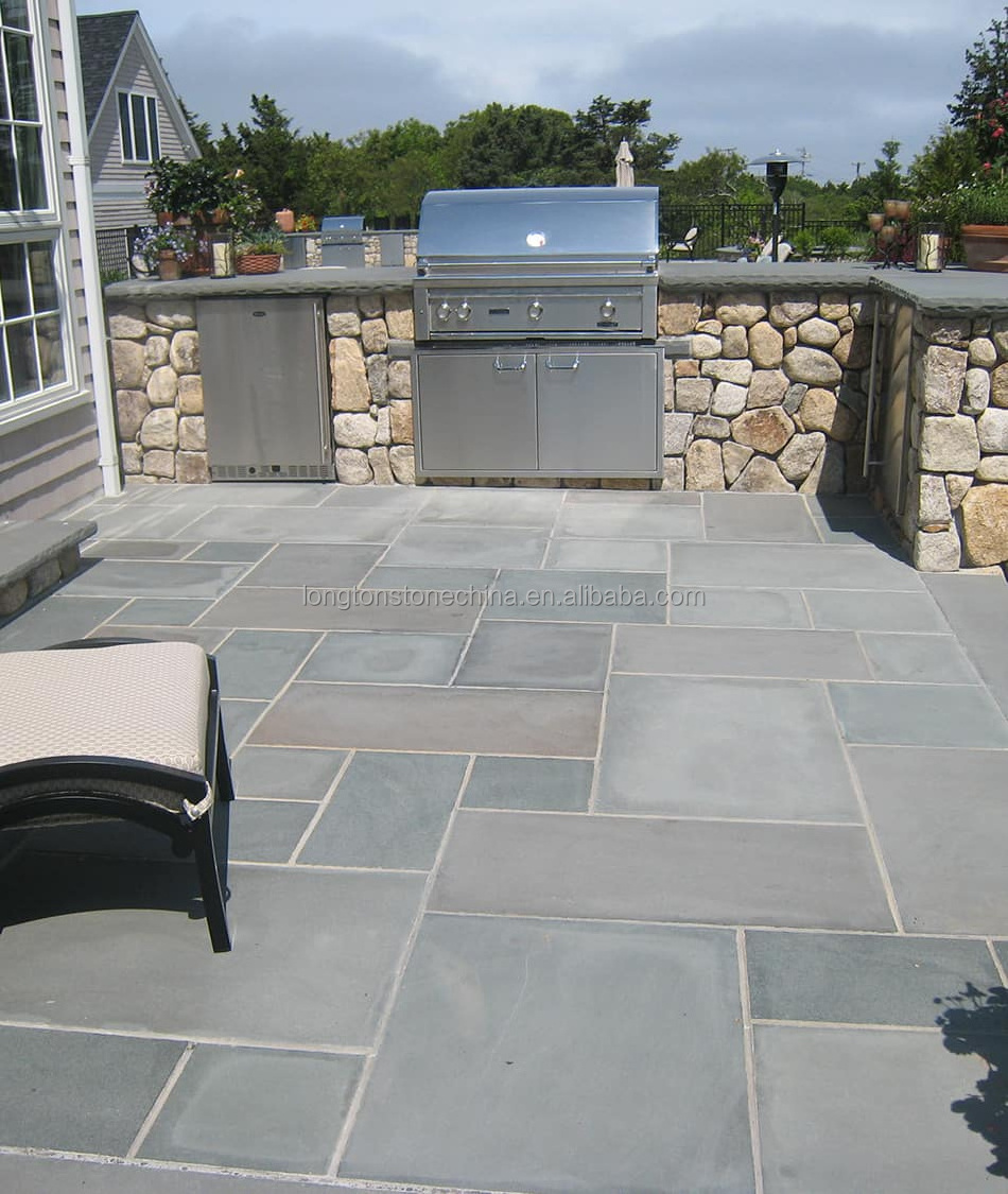 Modern Outdoor Garden Patio Paving Stone  Bluestone Pavers Interlocking Floor Tiles Natural Landscaping Stone Basalt Bluestone