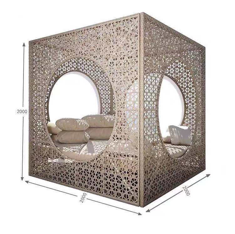 Factory Price Pool Furniture Theme Hotel With Canopy Outdoor Daybed