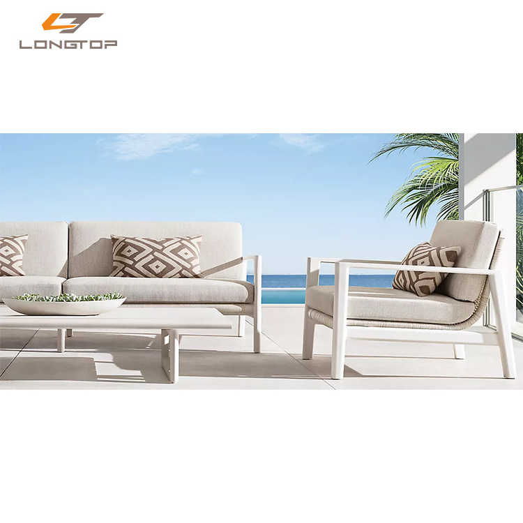 Stylish Famous International Design Aluminum Wicker Garden Furniture Patio Sofa Set 2023 New Arrival