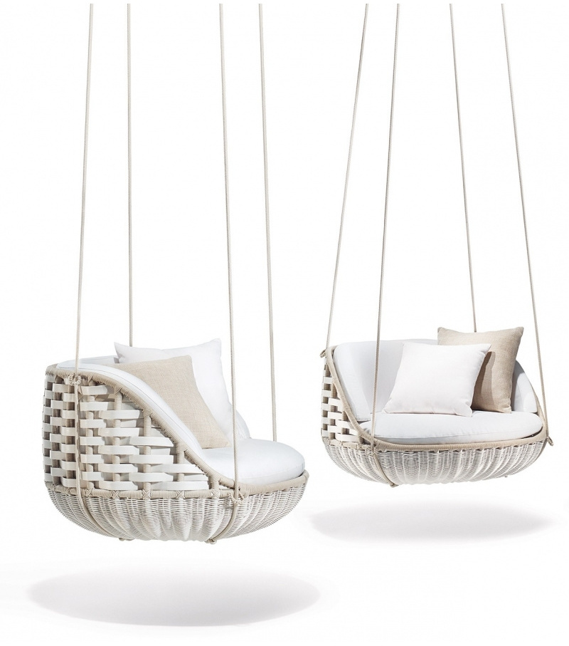 outdoor furniture leisure relax luxury modern hanging thicken egg garden chair with cushion